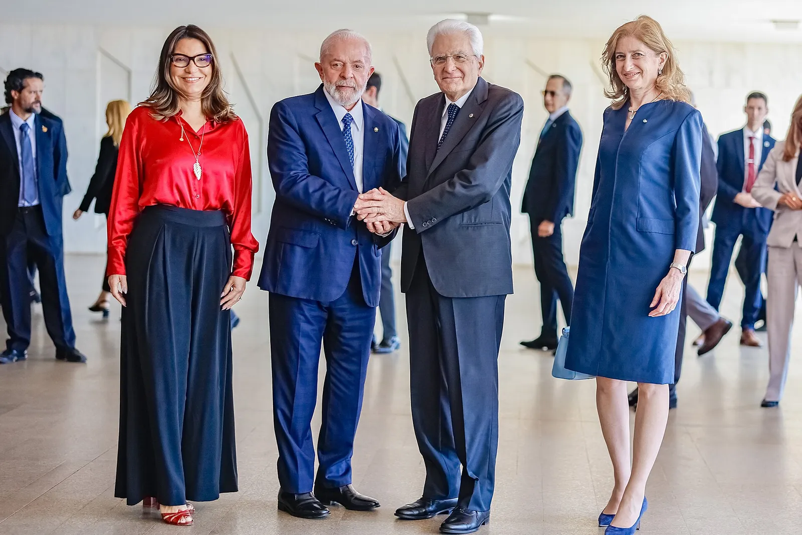 Lula no almoço oferecido ao presidente da Itália, Sergio Mattarella, no Palácio do Itamaraty, em Brasília, em 15 de julho de 2024.