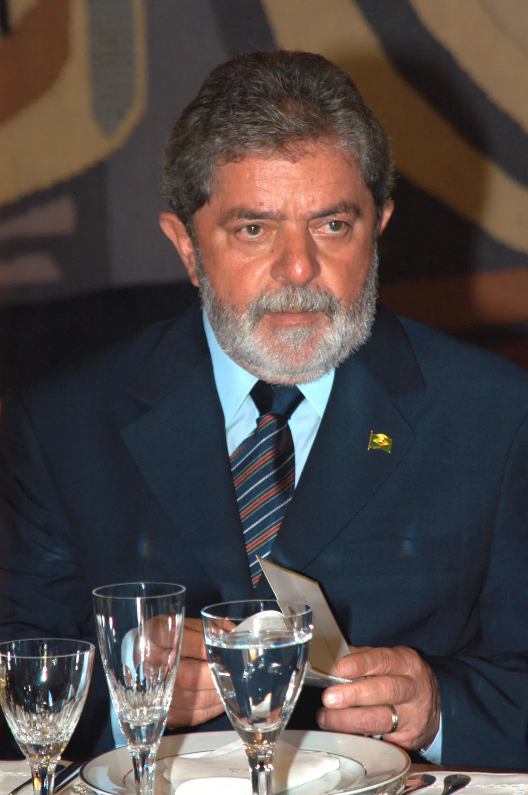 Lula no Palácio Itamaraty, em Brasília, em novembro de 2004 (foto do mesmo ano; não mostra o discurso na ONU).