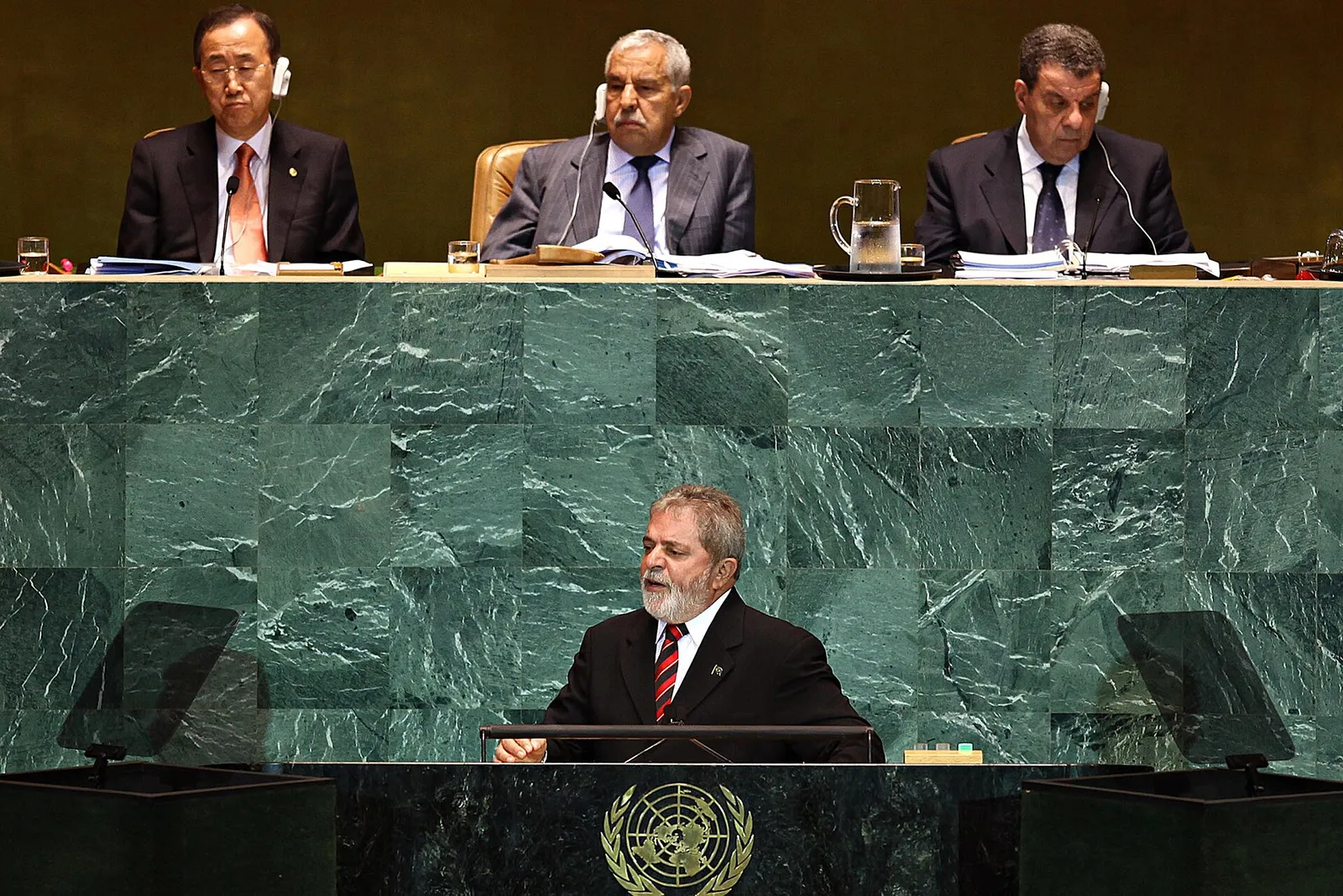 Lula discursa na abertura da Assembleia Geral da ONU, em 23 de setembro de 2009.