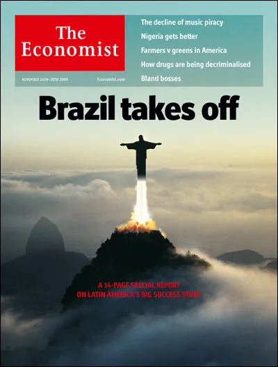 Capa de The Economist com a matéria "Brazil takes off"