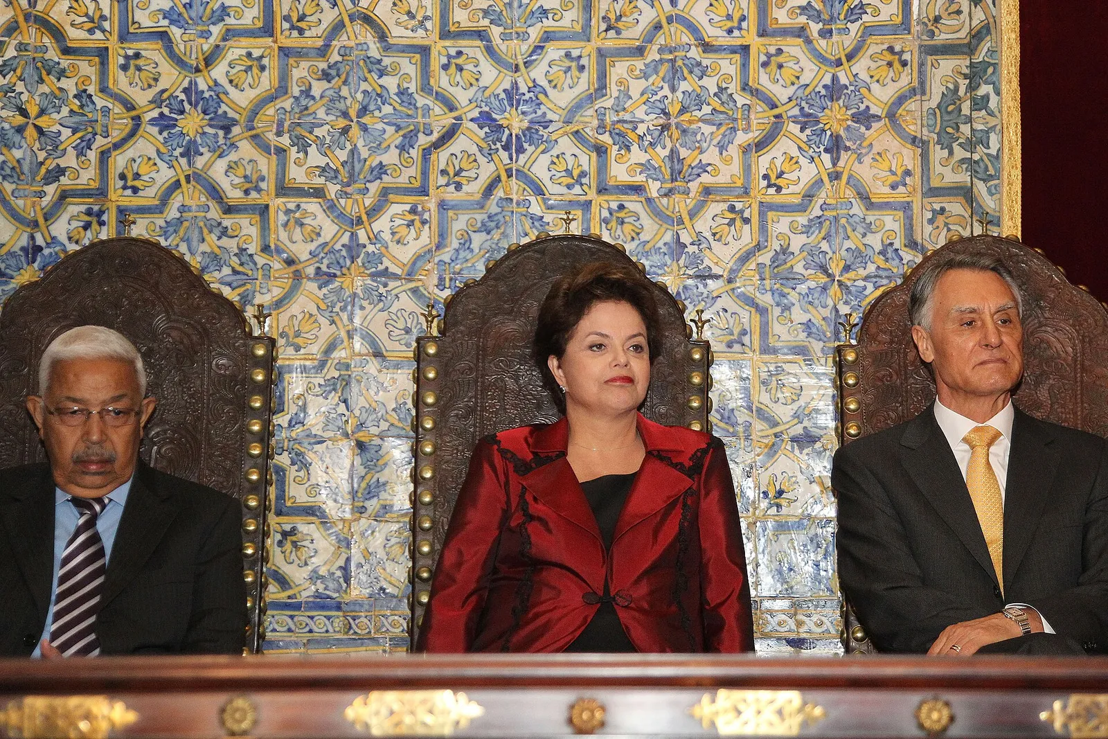 Cerimônia de concessão do título de doutor honoris causa a Lula, em Coimbra, Portugal, em 30 de março de 2011.